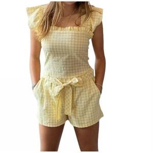 NEW SUNDAYS gingham short in yellow